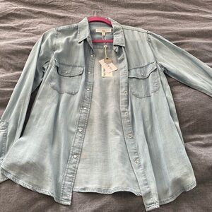 Ripe maternity BEC chambray shirt NWT